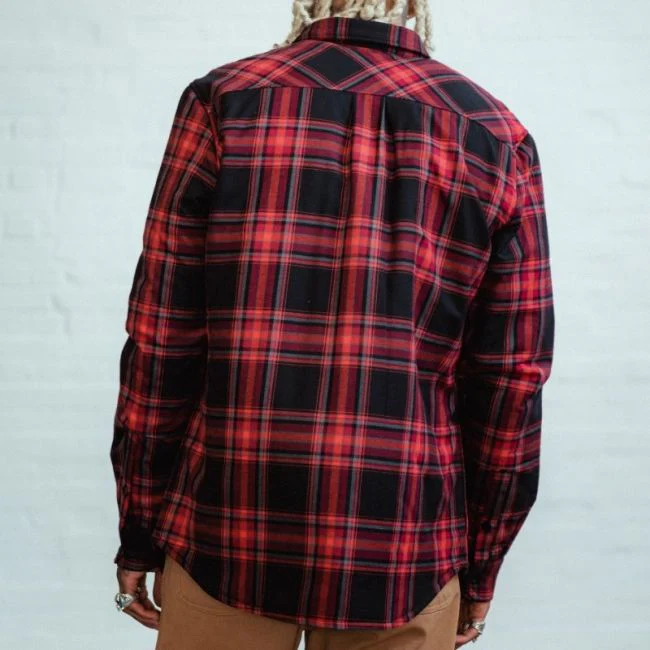 VUORELLINEN FLANELIPAITA - FLANNEL CHECKED OVERSHIRT RED - Image 3