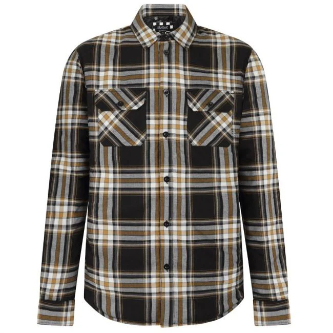 VUORELLINEN FLANELIPAITA - FLANNEL CHECKED OVERSHIRT MUSTARD - Image 4